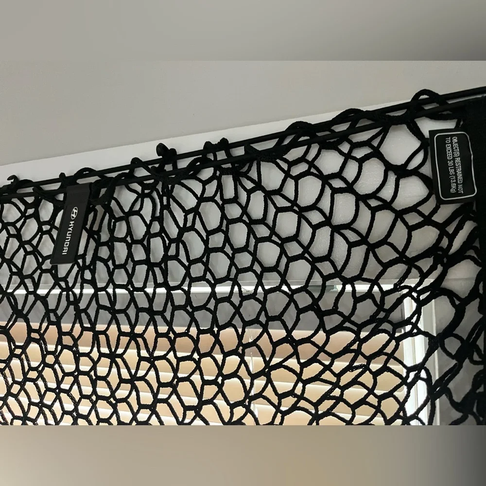 Hyundai Trunk Cargo Net Black Mesh Stretch Bungee Car Storage